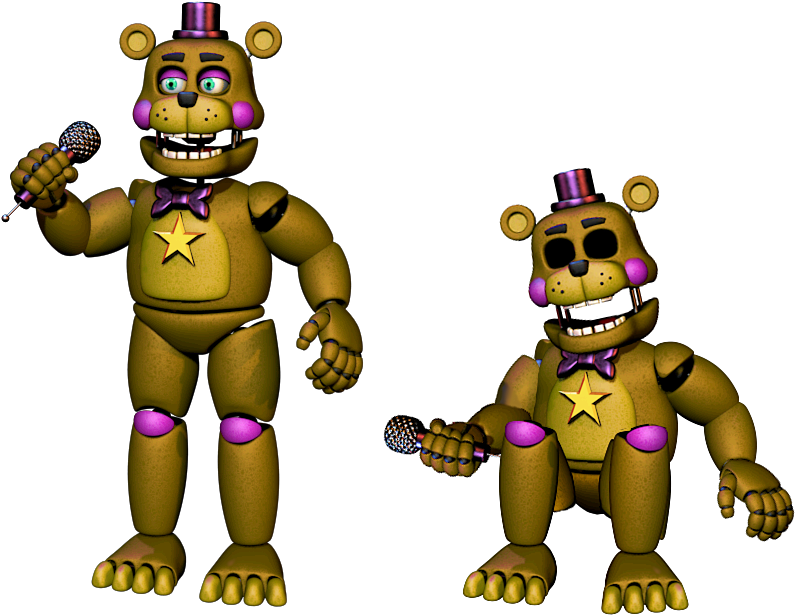 Edit[spoiler] Rockstar Fredbear And Golden Freddy - Rockstar Freddy (1000x1000), Png Download