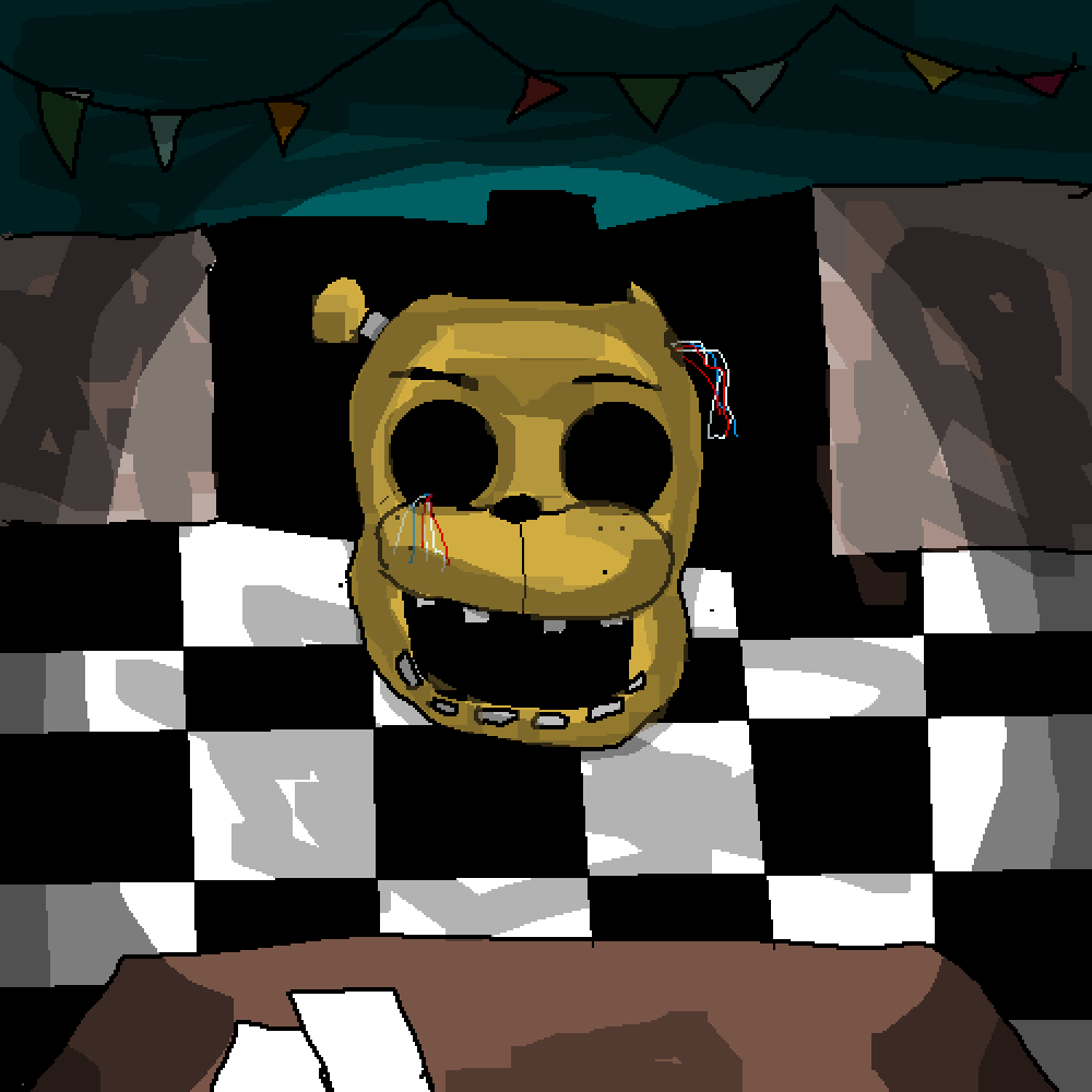 Golden Freddy - Cartoon (1000x1000), Png Download