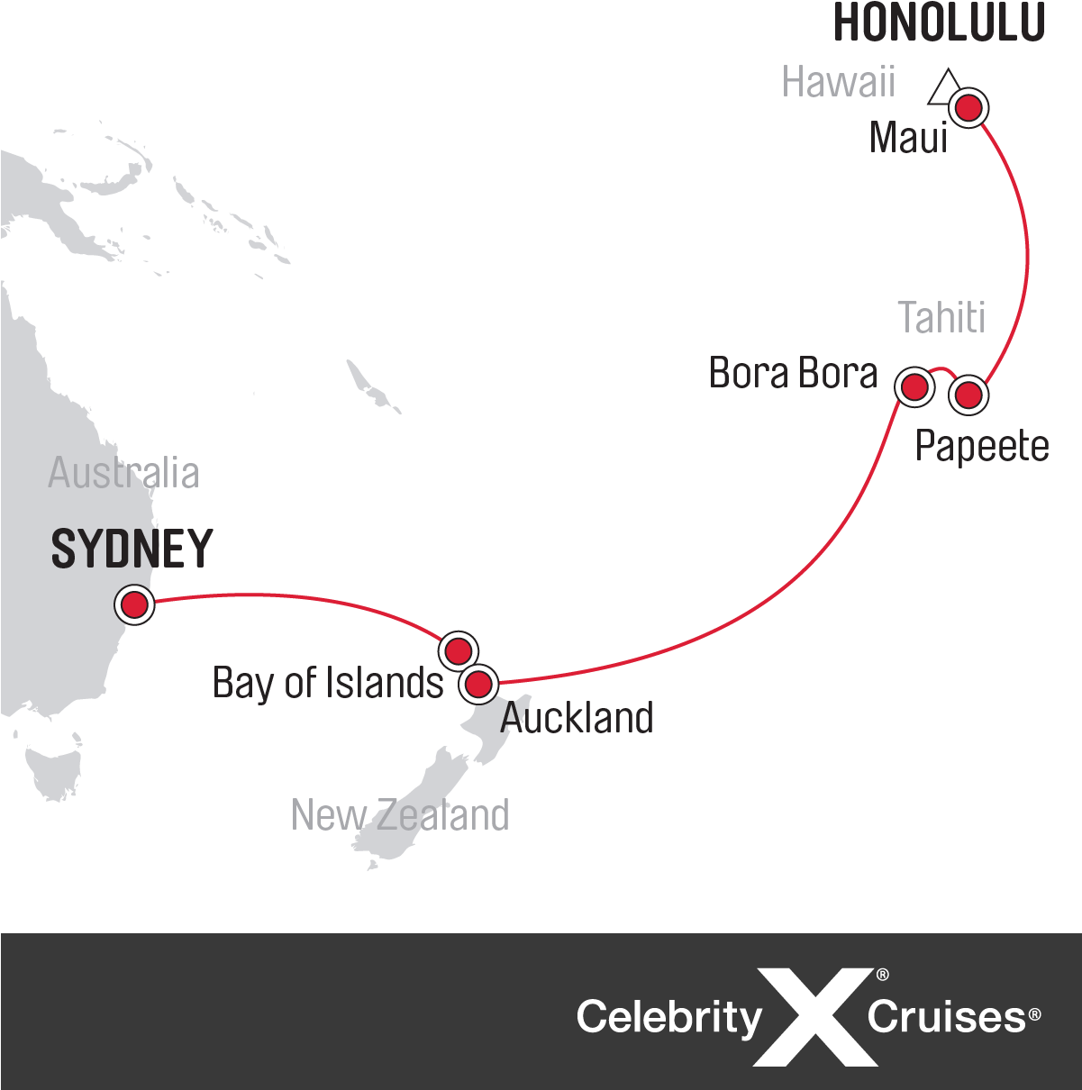 Transpacific To Hawaii - Celebrity Cruise Line (1200x1244), Png Download