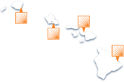 Hawaii Map - Blood Bank Of Hawaii (500x350), Png Download