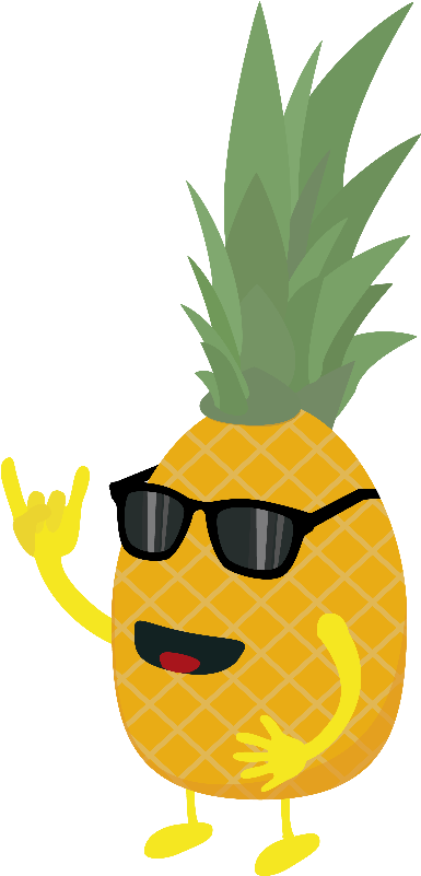 Heavy Metal Pineapple (800x800), Png Download