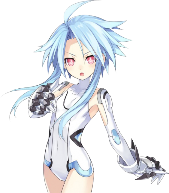 Blanc - Hyperdimension Neptunia White Heart (563x640), Png Download