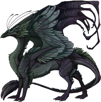 4451701 350 - Sebastian Michaelis As A Dragon (350x350), Png Download