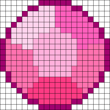 Steven Universe Rose Quartz Gem Perler Bead Pattern - Perler Beads Tennis Ball (421x421), Png Download