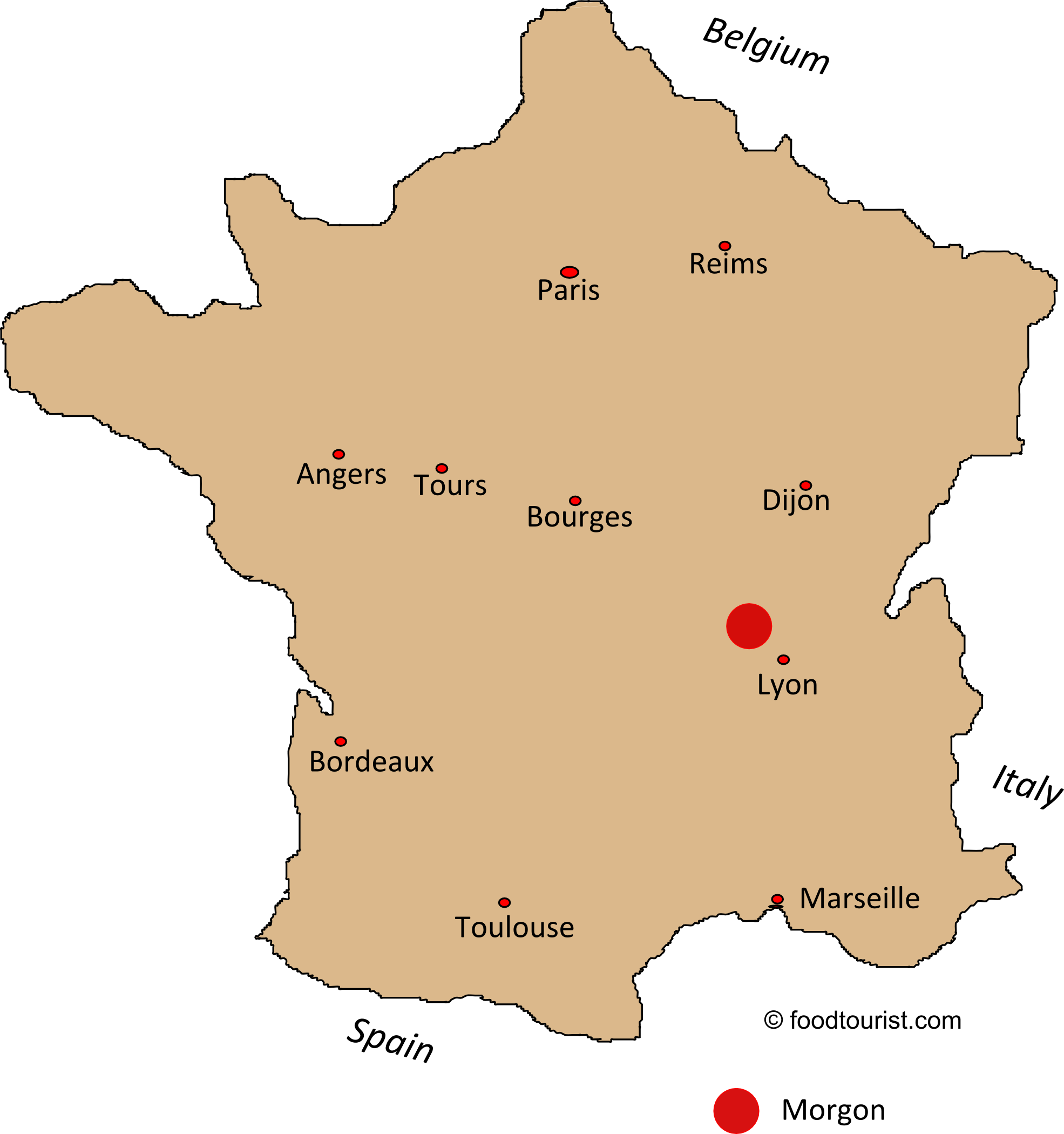 Bourges Location On The France Map - Mont Ventoux France Map (1971x2100), Png Download