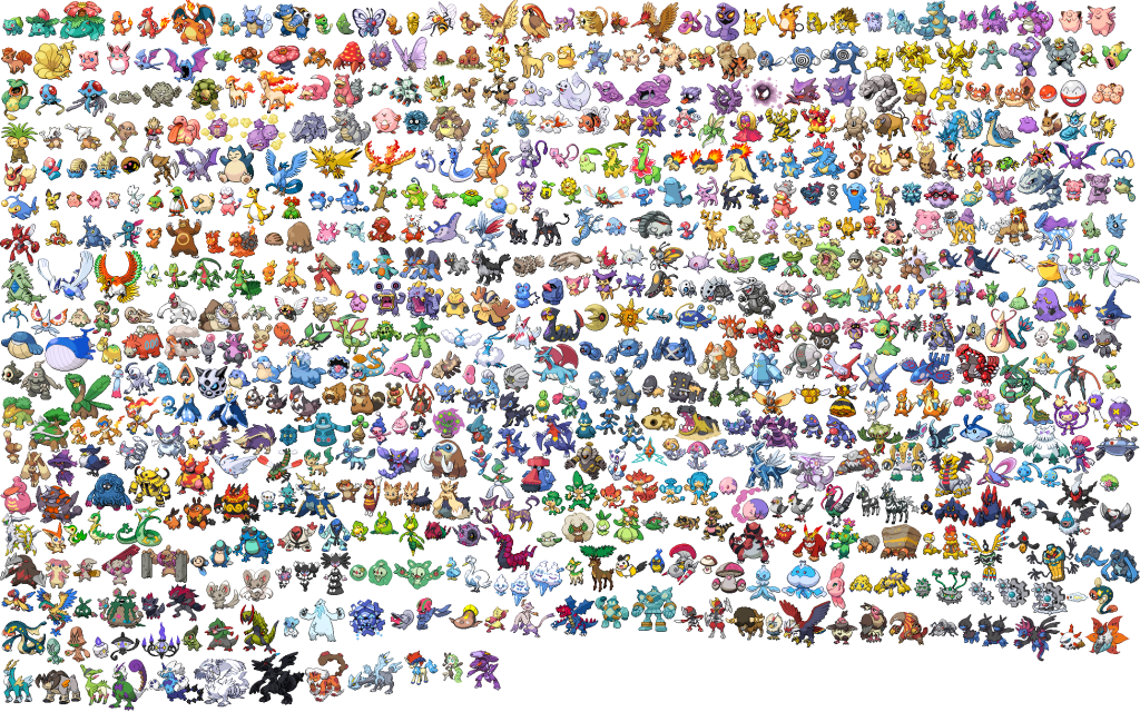Download HD Sprites Wallpaper All Pokemon Sprites X Transparent PNG 