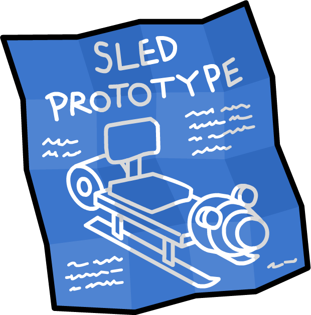 Sled Prototype Blueprints Psa Mission 4 (620x629), Png Download