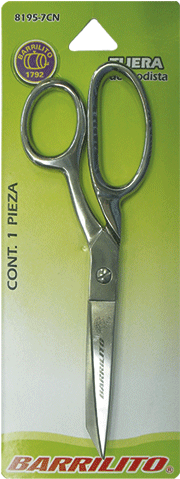 Tijera Modista 8″ Filo De Navaja 8195-8 Barrilito - Scissors (600x641), Png Download