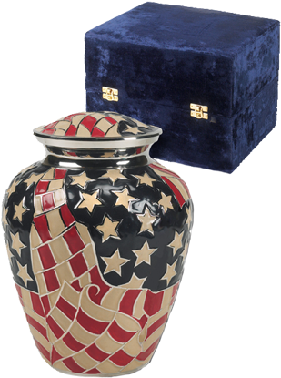 Americana Patriotic Urn - Urn (360x432), Png Download
