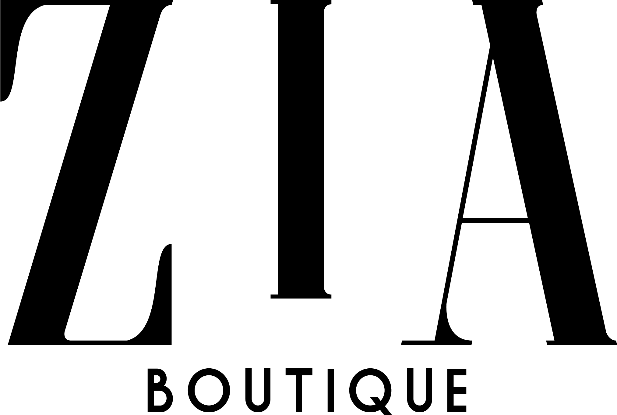 Zia Logo Black Font Transparent - Zia Boutique (2500x2412), Png Download