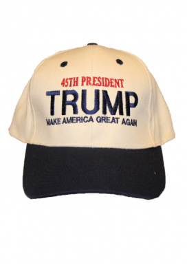 45th President Trump Hat Creme/navy - Donald Trump (350x467), Png Download