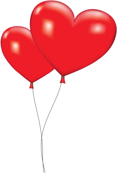 Balloon Clipart Heart Shape - Heart Balloon Png (408x600), Png Download
