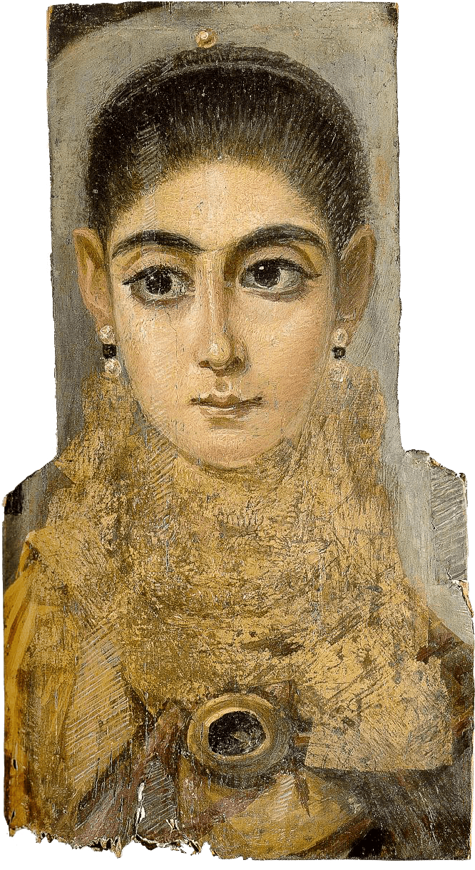 Portrait Of A Young Woman - Fayum Portraits (704x1260), Png Download