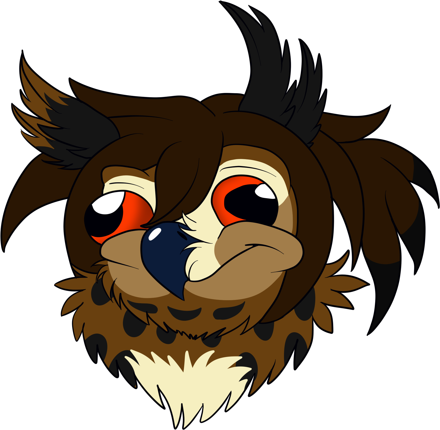 Ugandan Owl - Cartoon (1950x1860), Png Download