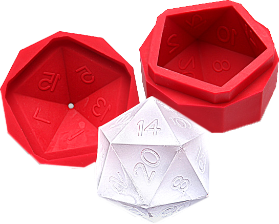 Critical Hit D20 Ice Mold - D20 Ice Mold (545x437), Png Download
