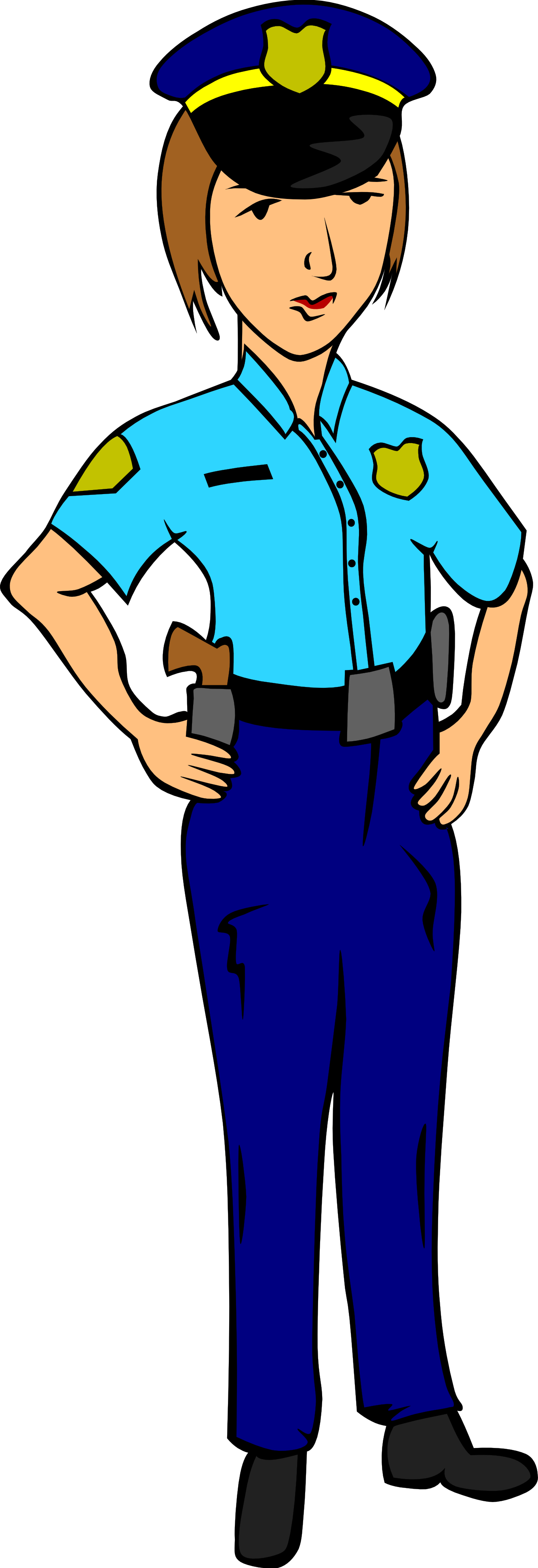 Police Transparent - Police Officer Clipart (1331x3878), Png Download