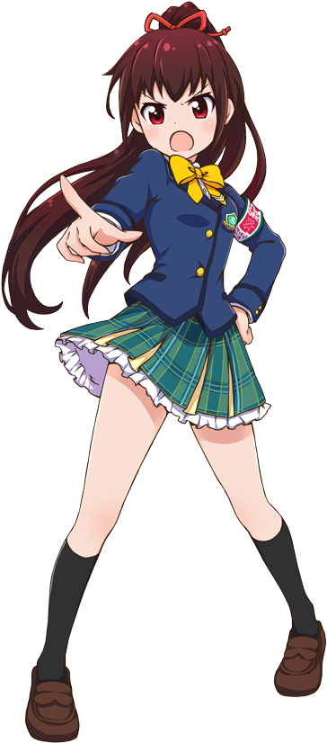 05 Yuri - Battle Girl High School Yuri (400x854), Png Download