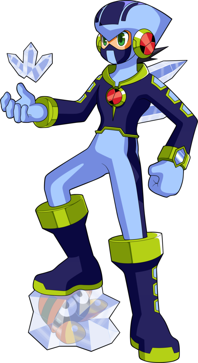 Mega Man Bn Chrono X S Freeze X Me M E N T O By Justedesserts-d51r7iv - Megaman Battle Network Freeze Man (661x1209), Png Download