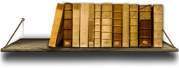 Books On Shelf Png Download - Gulfstone 'books' Highly Polished Tiles 44x44cm (568x341), Png Download