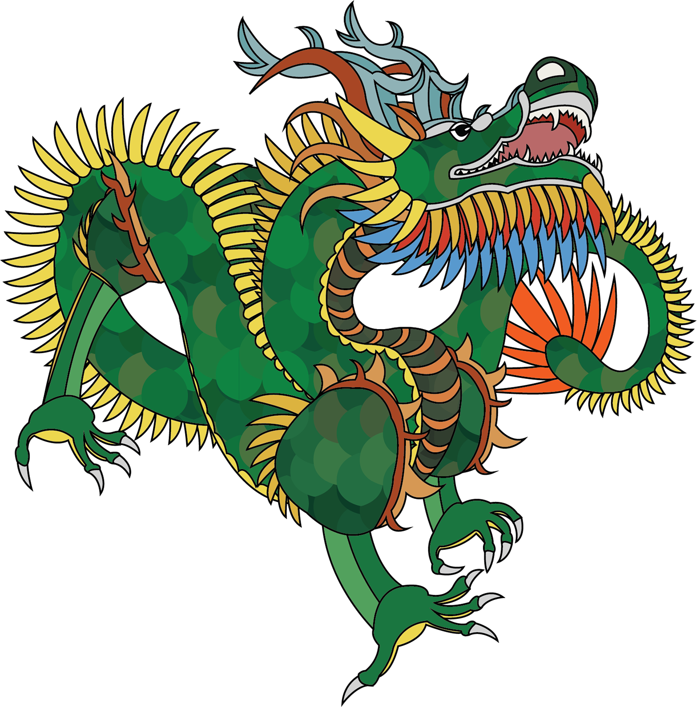 Chinese Dragon (1400x1420), Png Download