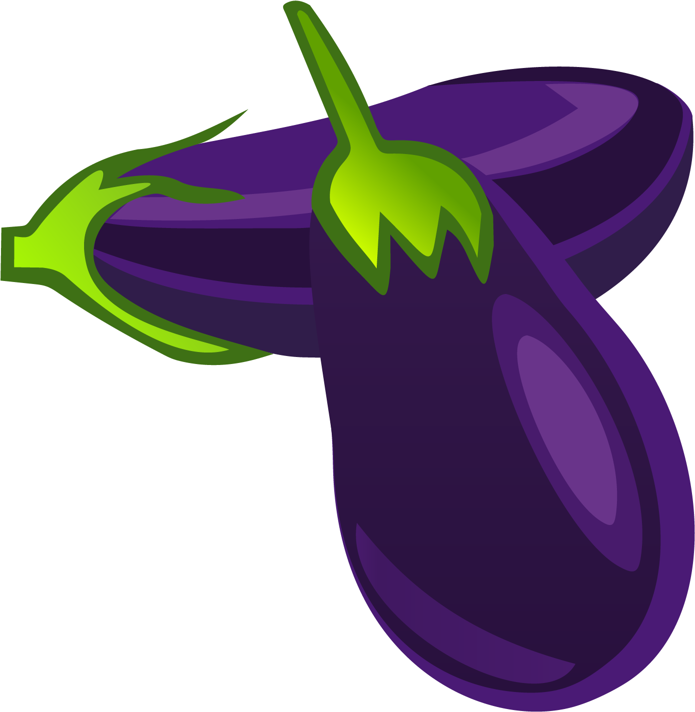 Eggplant Clipart Vector - Eggplant Sticker (1667x1667), Png Download