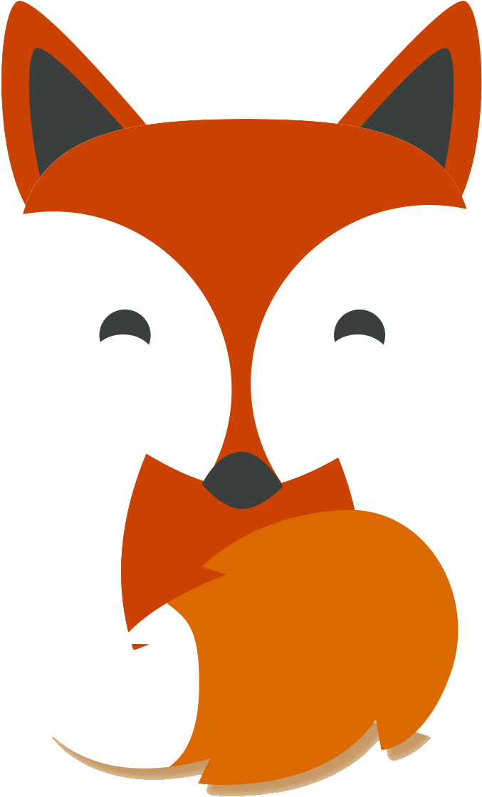 Red Fox Cartoon Drawing Illustration - Red Fox Cartoon Small (2362x2362), Png Download