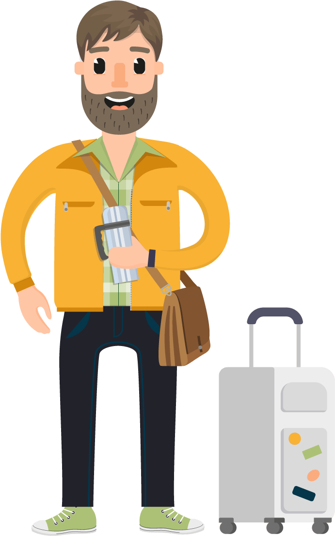Travel Character 2 Travel Character 3 Travel Character - Vector Character Travel (1199x1516), Png Download