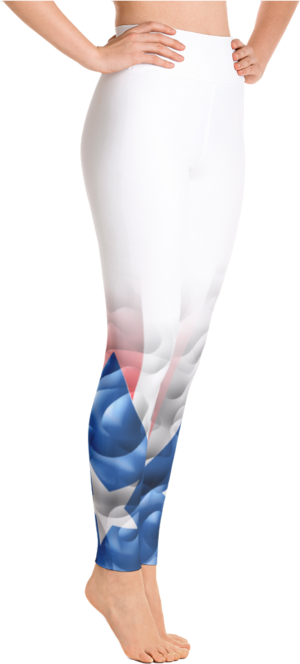 Women's White "organic Puerto Rico Flag" - Yoga Pants (1000x1000), Png Download