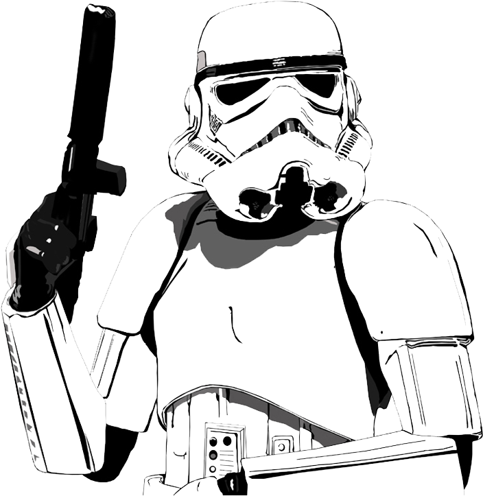Anakin Skywalker Stormtrooper Lando Calrissian - Star Wars Cartoon Png (730x768), Png Download