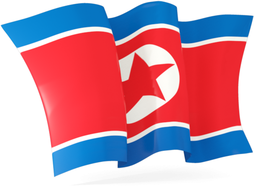 North Korea Clipart Png - North Korea Flag Waving (640x480), Png Download