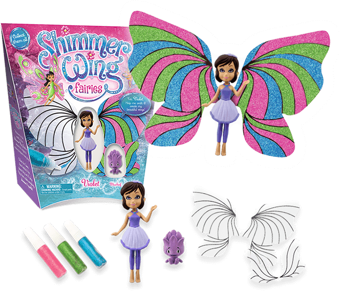 Violet Pack - Hobbycraft Assorted Shimmer Wing Fairy (722x650), Png Download