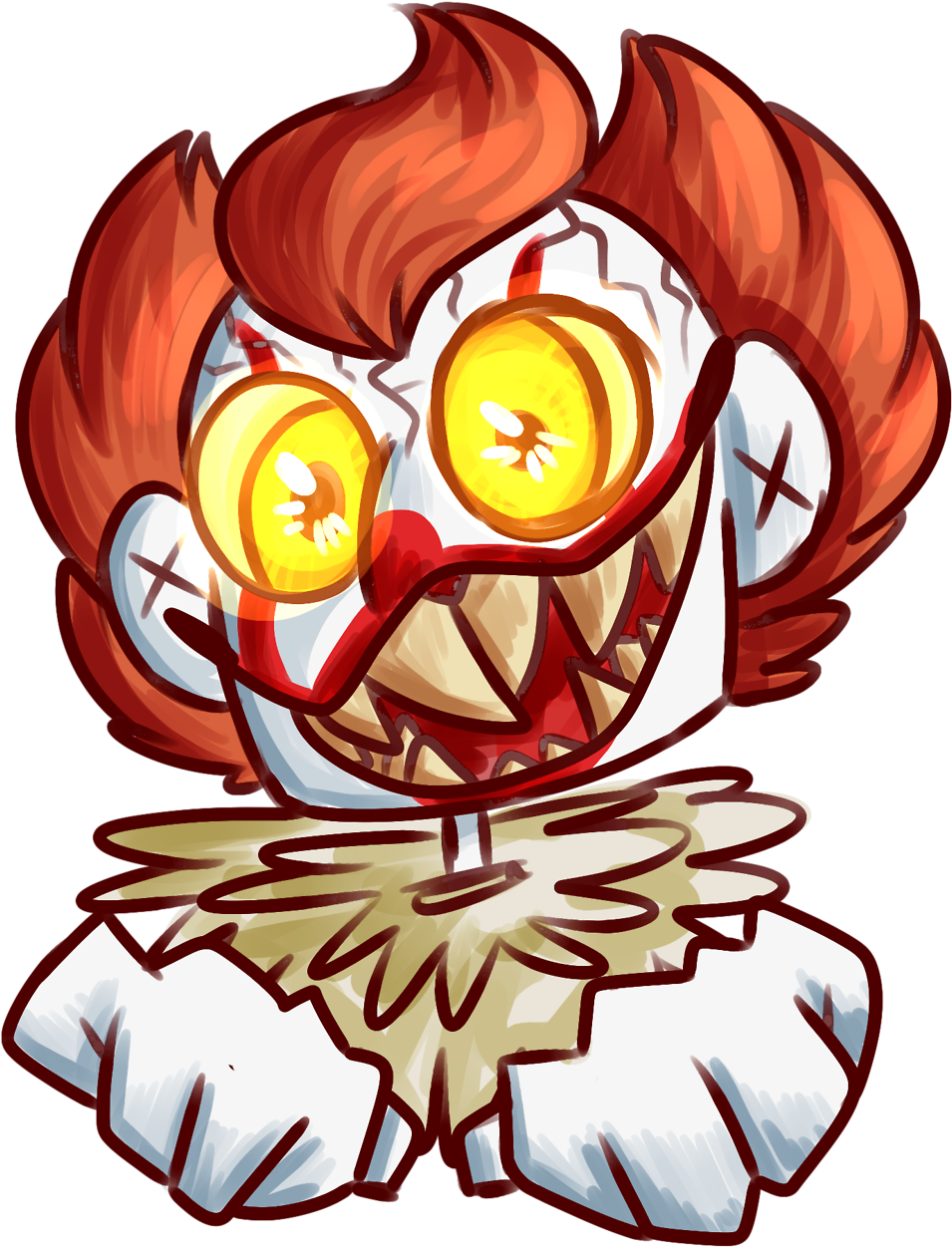 Pennywise The Dancing Clown - Pennywise Art Cartoon (1280x1353), Png Download