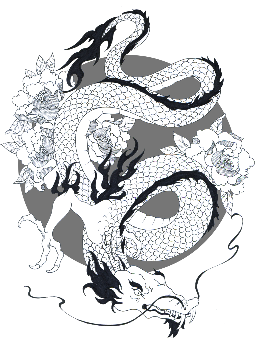 Clipart Resolution 1024*1339 - Japanese Dragon Tattoo Png (1024x1339), Png Download