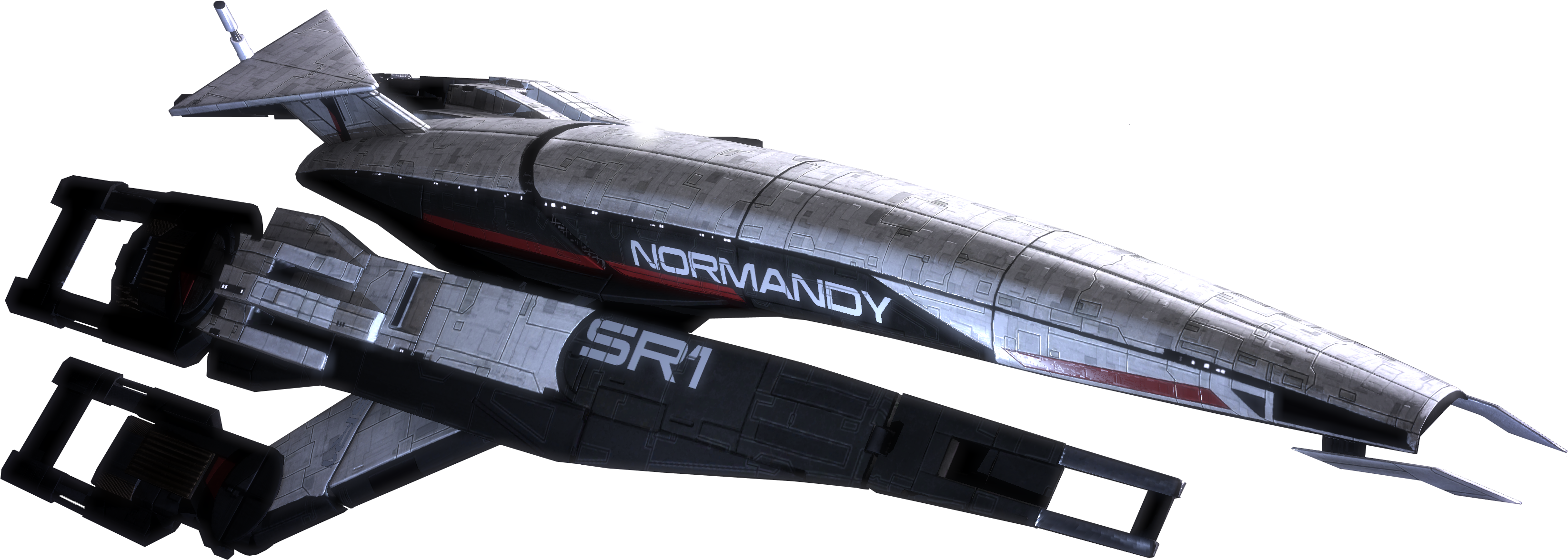 Mass Effect Artwork Normandy Sr1 - Mass Effect 2 Normandy (3411x1500), Png Download
