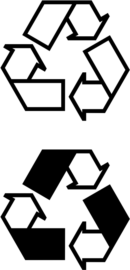 Net » Clip Art » Recycle Icons Black White Line Art - Recycling (555x1110), Png Download