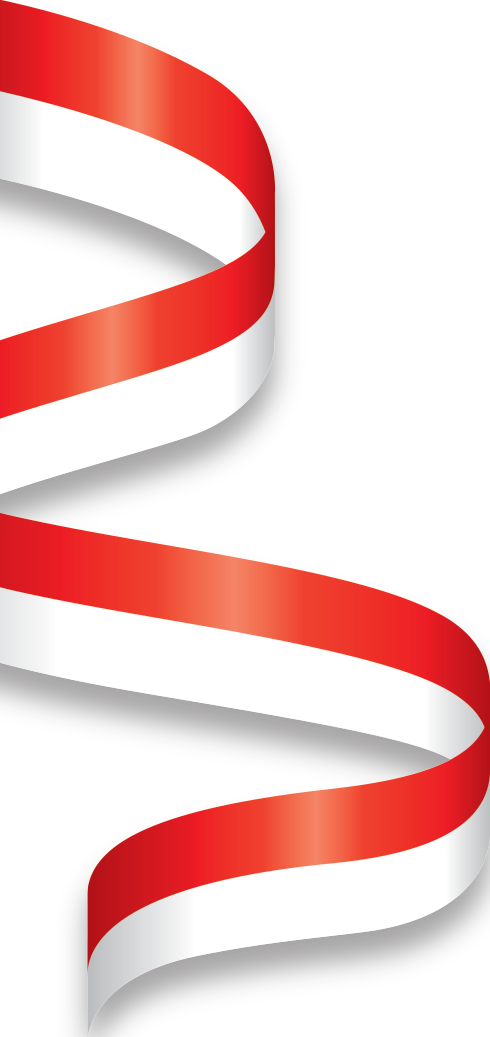 Indonesia Flag Png Pic - Indonesia Flag Banner Png (484x1024), Png Download
