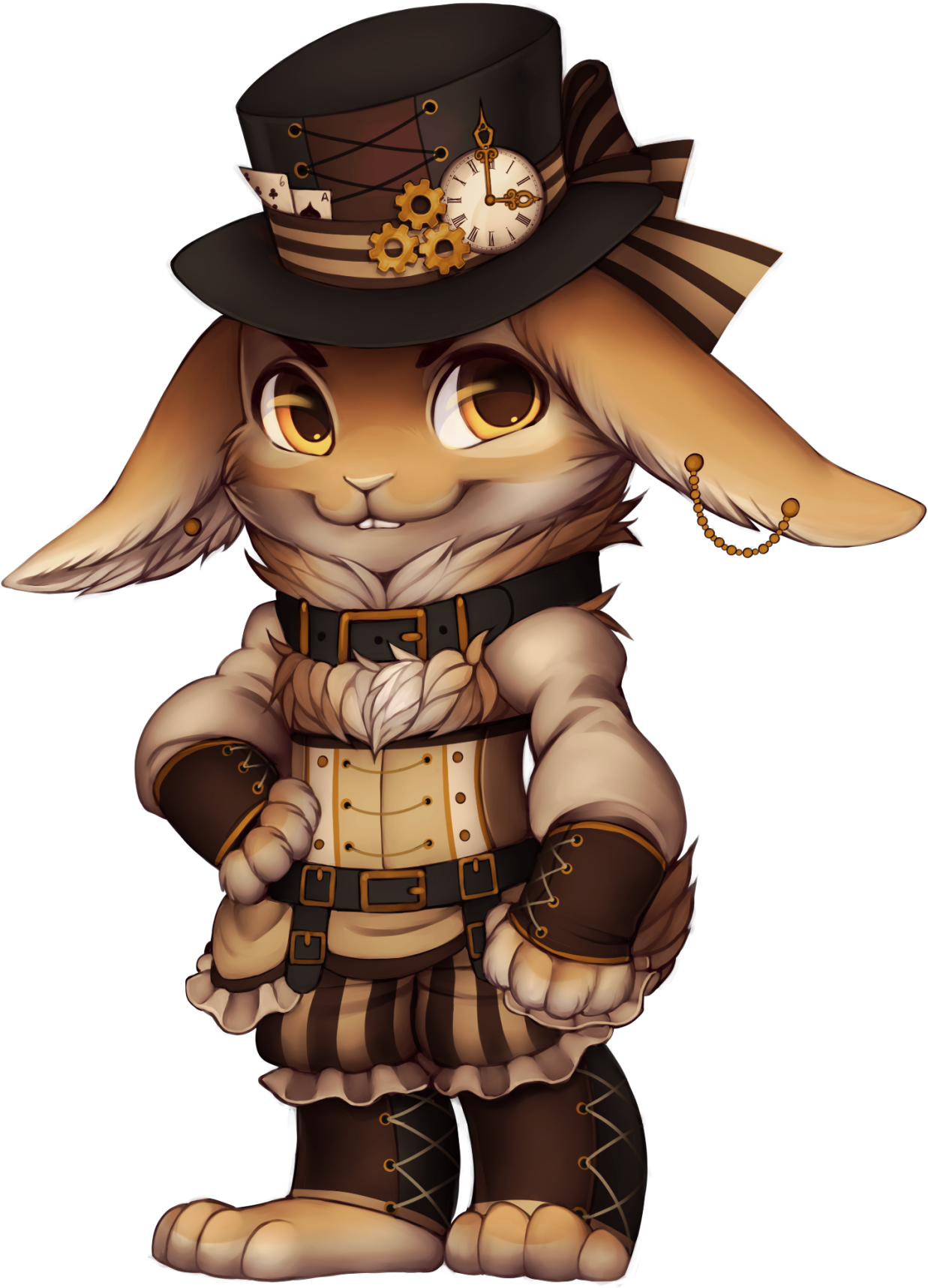 Steampunk Rabbit - Steampunk Furry (1280x1820), Png Download