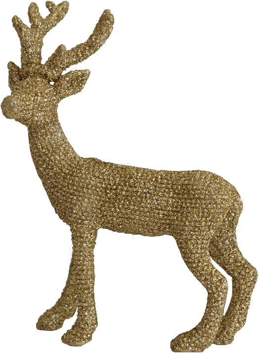 Gold Reindeer Transparent Background - Reindeer Christmas Transparent Background (572x732), Png Download