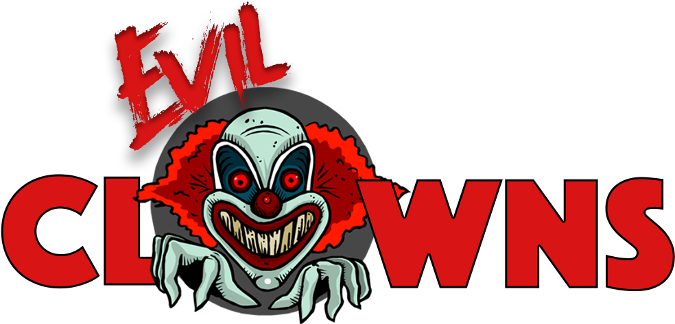 Scary Clown Png Black And White Library - Scary Clown Logo Png (989x500), Png Download