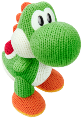 Mega Yarn Yoshi Amiibo (556x532), Png Download