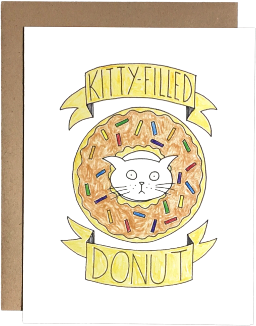 Kitty Filled Donut (1000x1000), Png Download