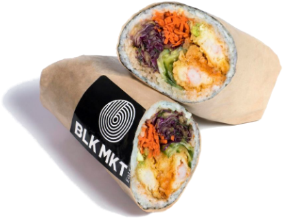 Burrito-size Sushi Rolls & Poke Bowls - California Roll (425x425), Png Download