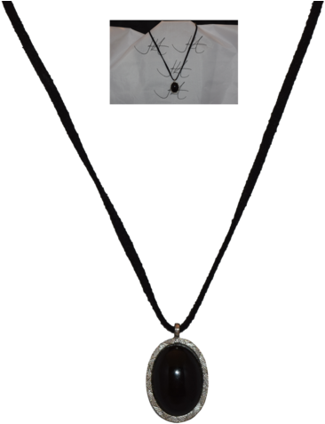 Black Stone Necklace Png Stock - Necklace (400x489), Png Download