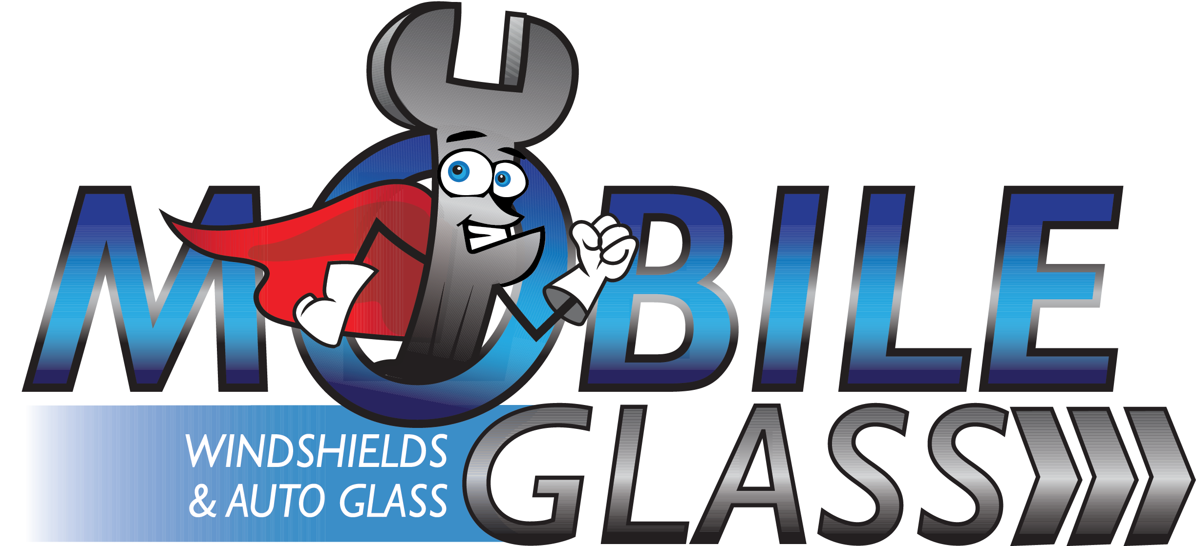 Mobile Glass Logo - Mobile Glass (2448x1119), Png Download