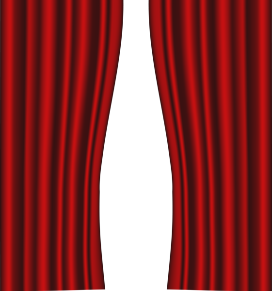 Red Curtain Png Download - Clip Art Curtain Transparent Png (561x600), Png Download