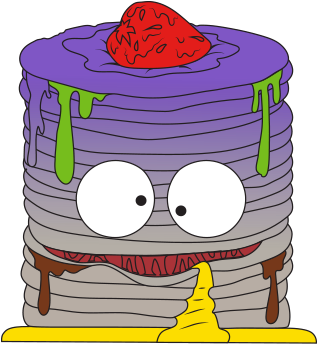 Putrid Pancakes Purple - Cartoon (400x400), Png Download