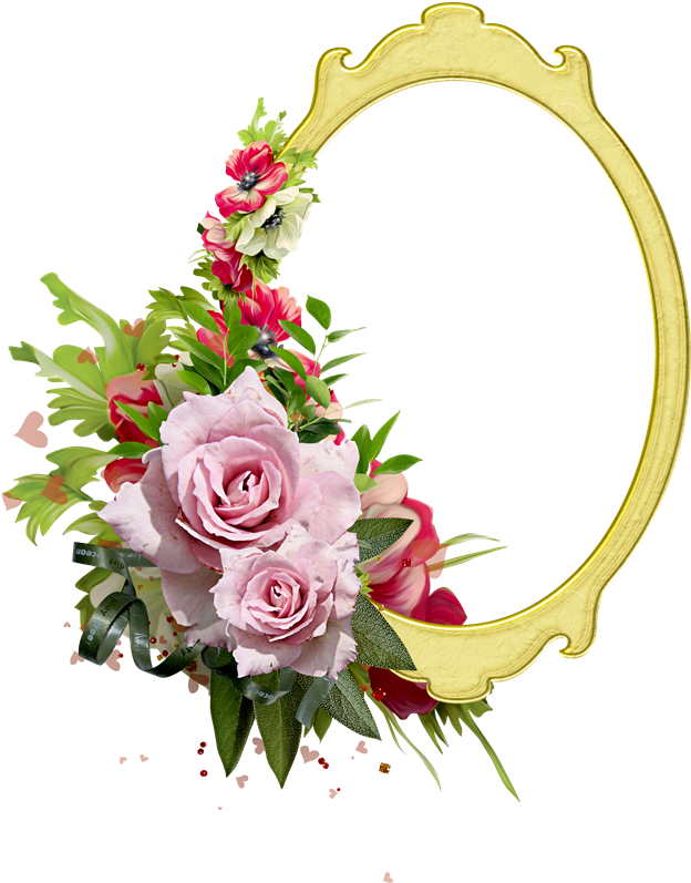 Fabulous Marcos Photoscape Photoshop Y Gimp With Marcos - Beautiful Flower With Heart Clip Art With Borders (632x800), Png Download