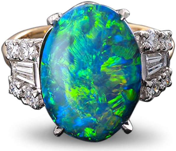 Opal - Engagement Ring (700x539), Png Download