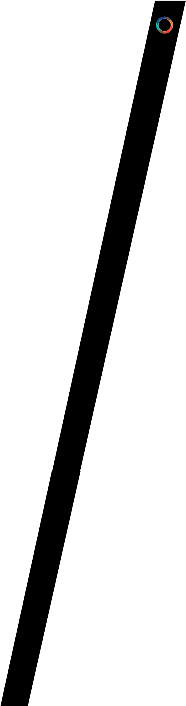 Barra Preta Png - Kosa Crta (837x2253), Png Download