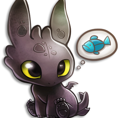 Little Dragon Clipart Dragon Tail - Baby Toothless Drawing (400x400), Png Download